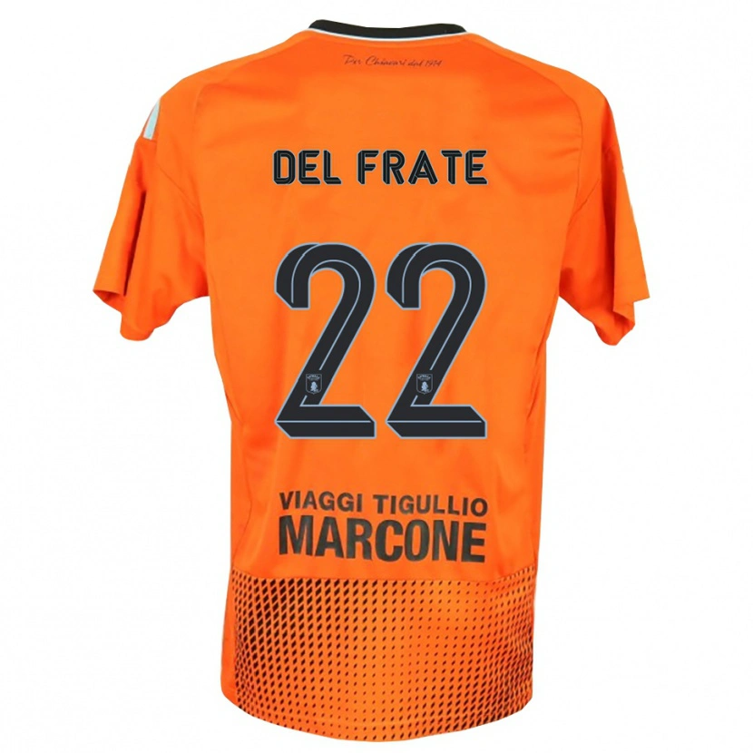 Danxen Heren Federico Del Frate #22 Donker Oranje Blauw Keepersshirt 2025/26 T-Shirt