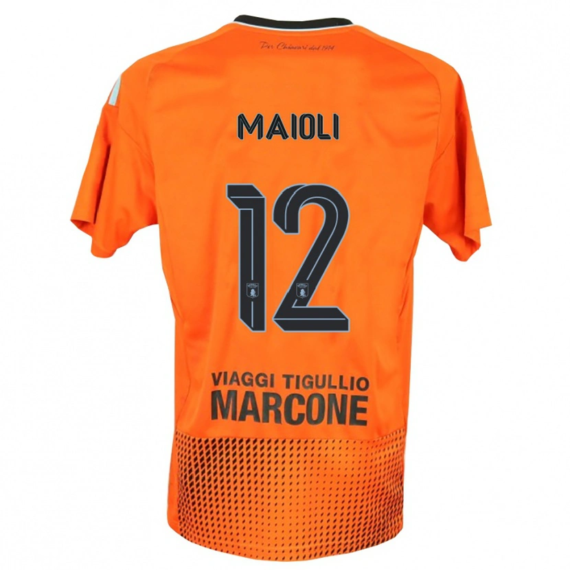 Danxen Heren Francesco Maioli #12 Donker Oranje Blauw Keepersshirt 2025/26 T-Shirt