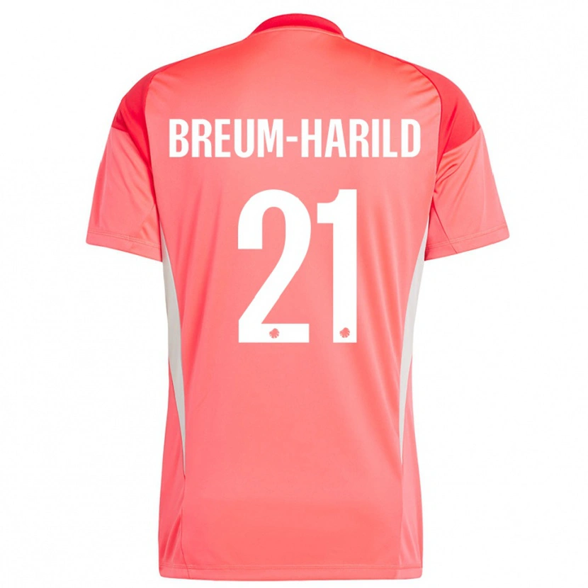 Danxen Heren Tobias Breum-Harild #21 Rood Wit Keepersshirt 2025/26 T-Shirt