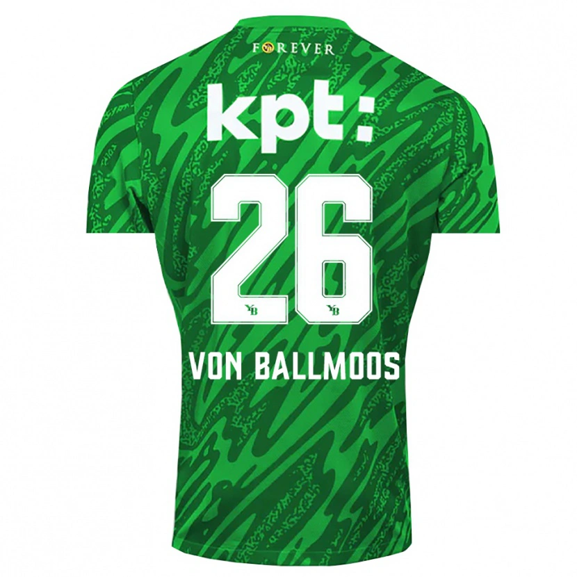 Danxen Heren David von Ballmoos #26 Groen Wit Keepersshirt 2025/26 T-Shirt