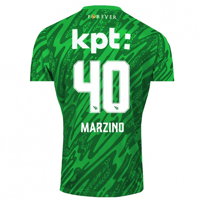 Danxen Heren Dario Marzino #40 Groen Wit Keepersshirt 2025/26 T-Shirt