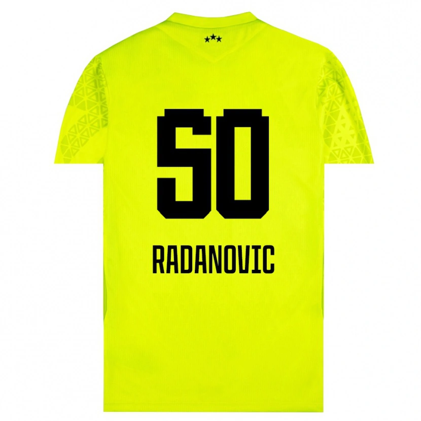 Danxen Heren Savo Radanovic #50 Geel Groen Zwart Keepersshirt 2025/26 T-Shirt