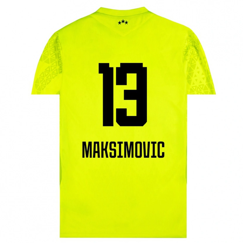 Danxen Heren Filip Maksimovic #13 Geel Groen Zwart Keepersshirt 2025/26 T-Shirt