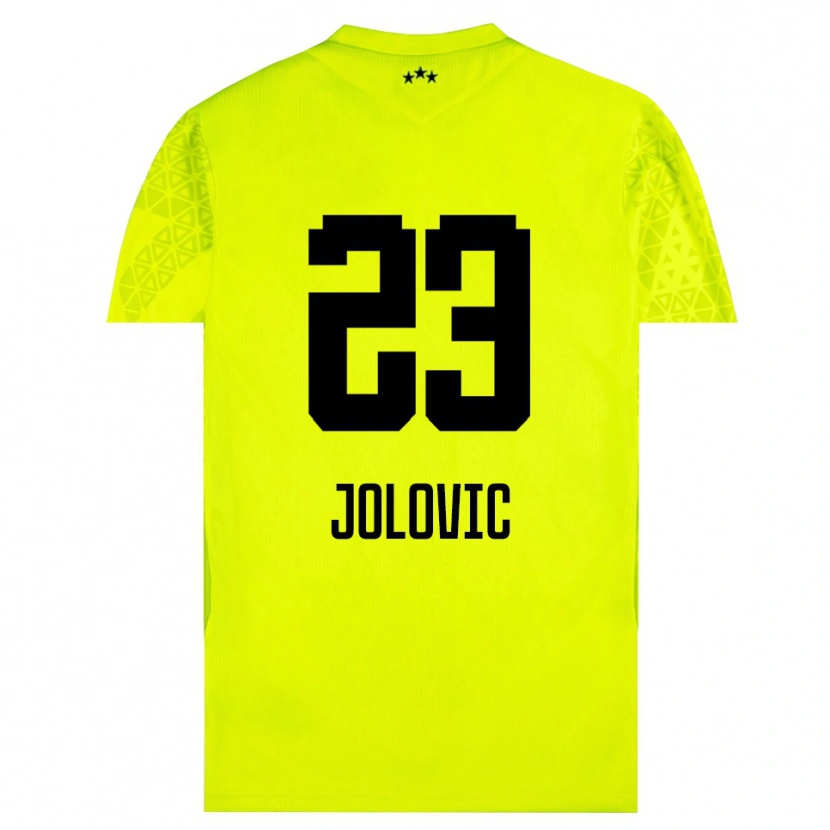 Danxen Heren Bogdan Jolovic #23 Geel Groen Zwart Keepersshirt 2025/26 T-Shirt