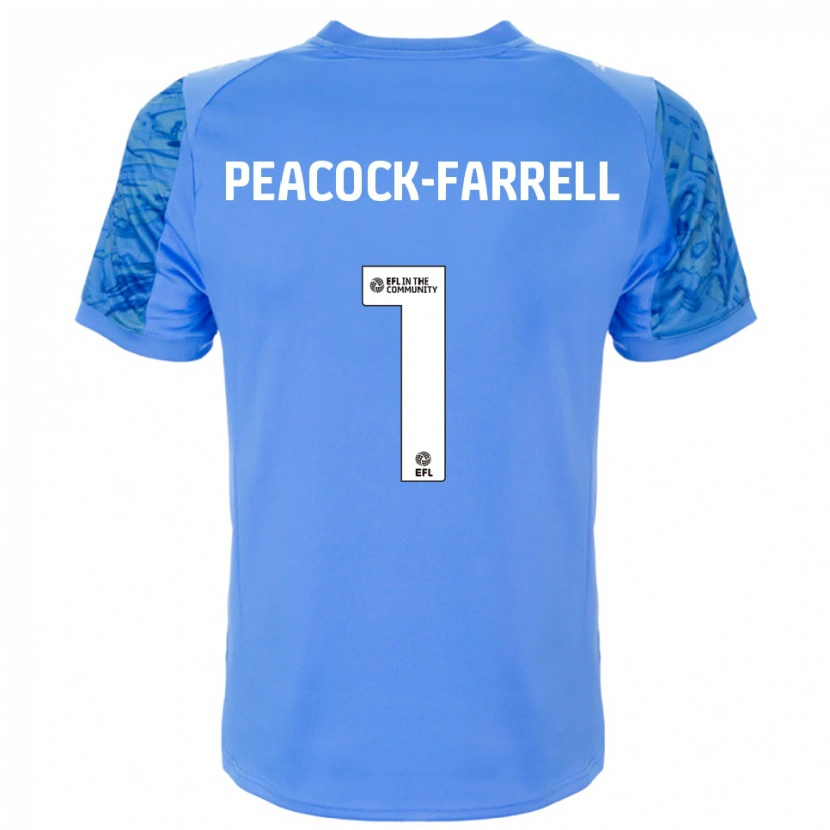 Danxen Heren Bailey Peacock-Farrell #1 Dodgerblauw Keepersshirt 2025/26 T-Shirt