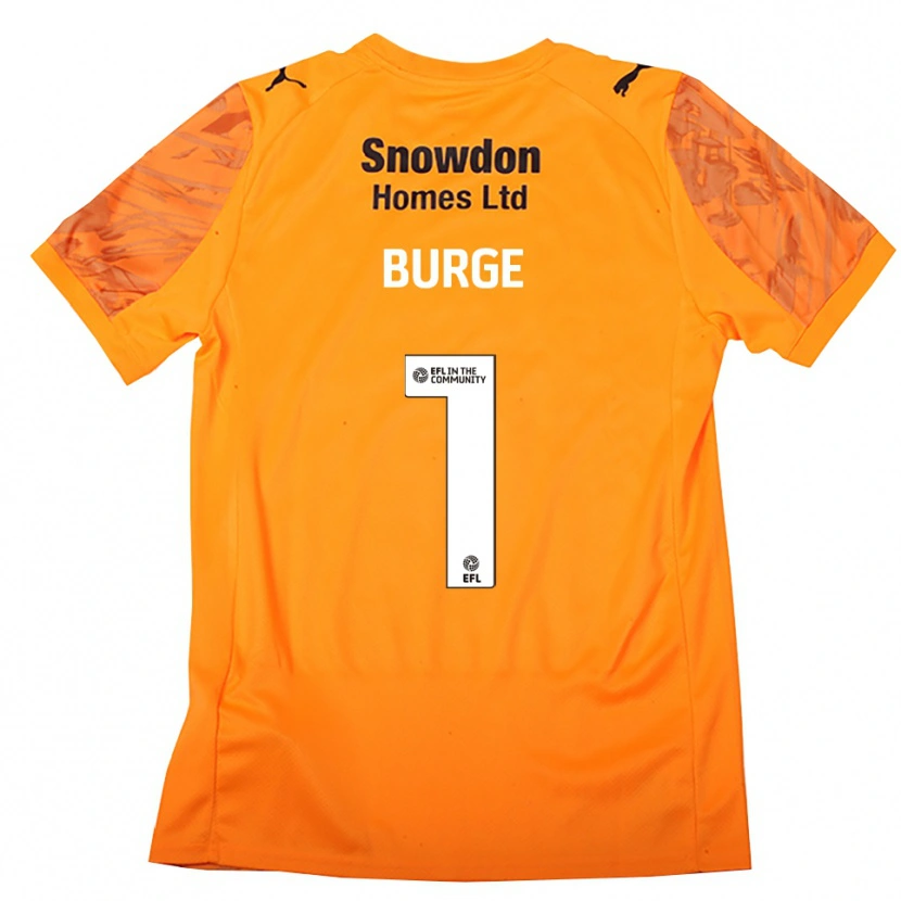 Danxen Heren Lee Burge #1 Oranje Zwart Keepersshirt 2025/26 T-Shirt
