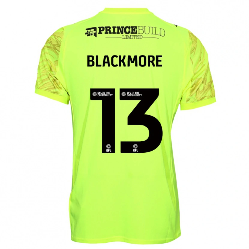 Danxen Heren Will Blackmore #13 Fluorescerend Groen Zwart Keepersshirt 2025/26 T-Shirt