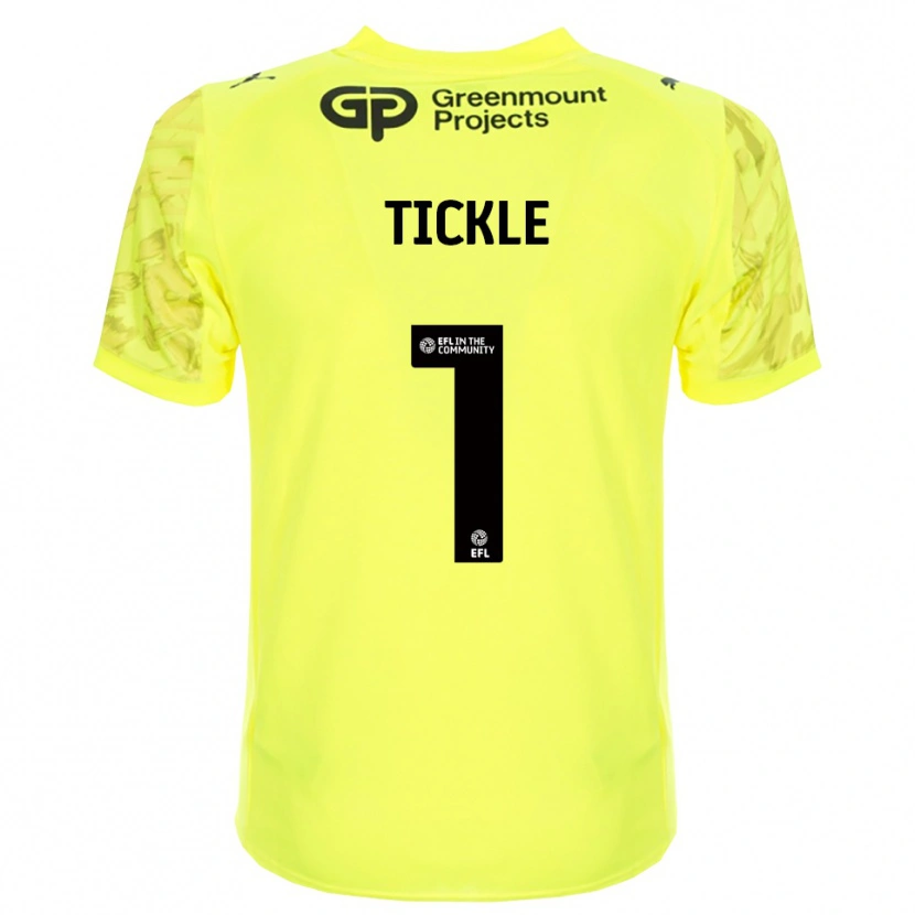 Danxen Heren Sam Tickle #1 Fluorescerend Groen Zwart Keepersshirt 2025/26 T-Shirt