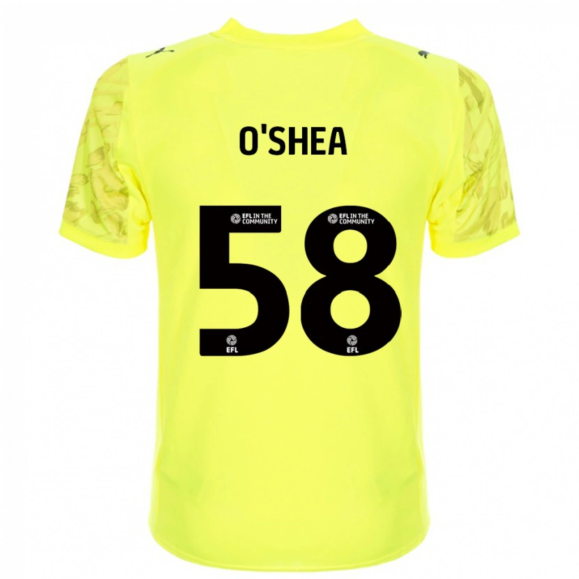 Danxen Heren Cian O'Shea #58 Geel Zwart Keepersshirt 2025/26 T-Shirt