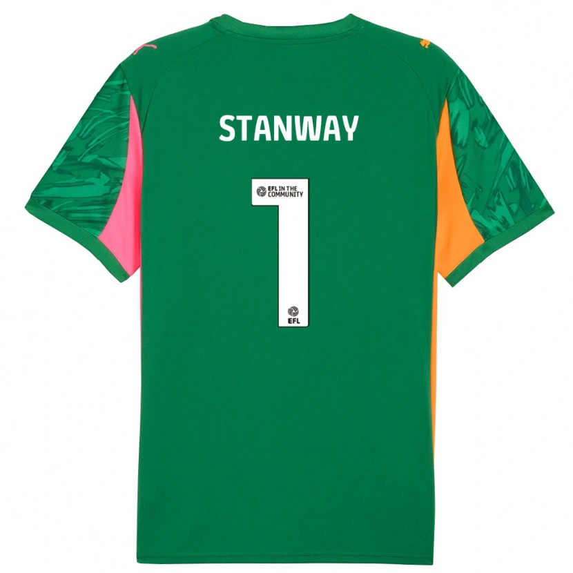 Danxen Heren Wyll Stanway #1 Groen Roze Keepersshirt 2025/26 T-Shirt