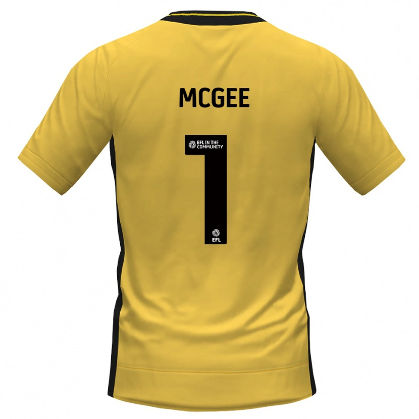 Danxen Heren Luke McGee #1 Geel Zwart Keepersshirt 2025/26 T-Shirt