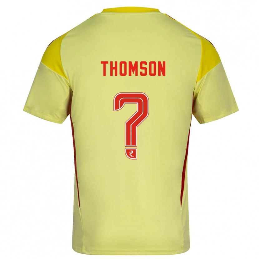 Danxen Heren Ethan Thomson #0 Geel Rood Keepersshirt 2025/26 T-Shirt
