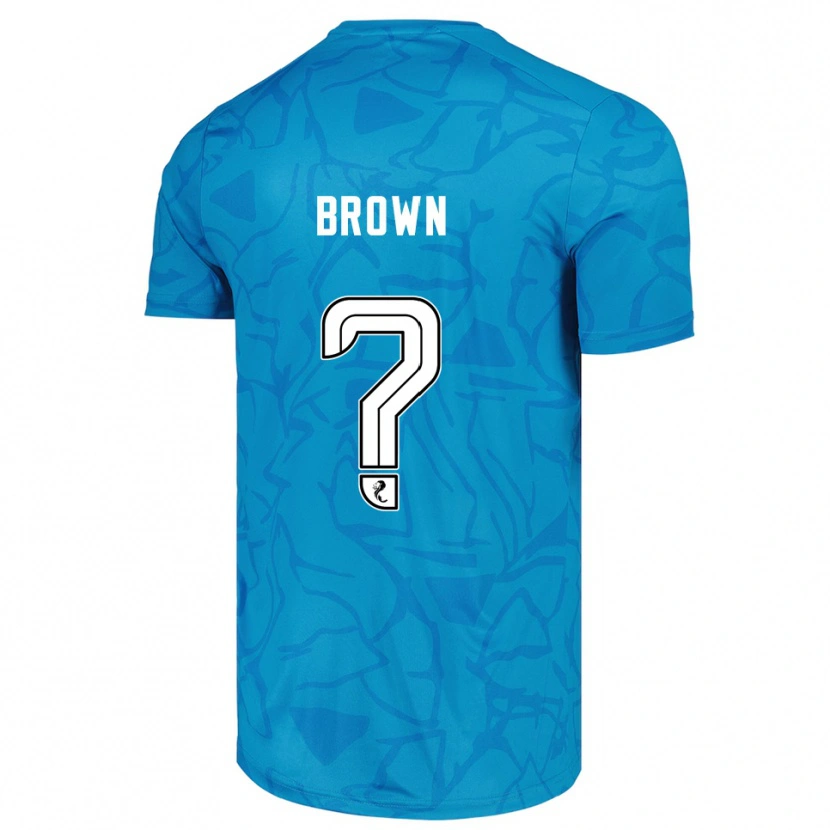 Danxen Heren Fraser Brown #0 Blauw Wit Keepersshirt 2025/26 T-Shirt