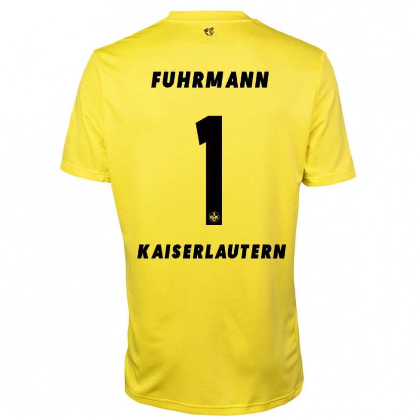 Danxen Heren Lasse Fuhrmann #1 Geel Zwart Keepersshirt 2025/26 T-Shirt