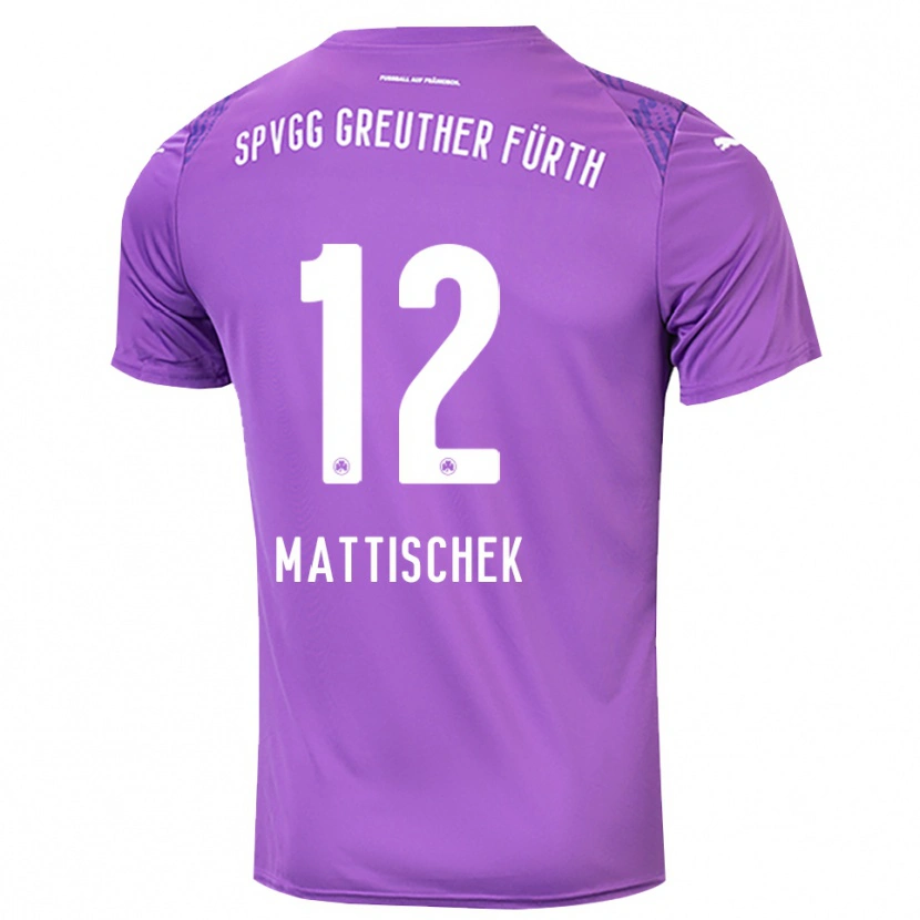 Danxen Heren Jakob Mattischek #12 Paars Wit Keepersshirt 2025/26 T-Shirt