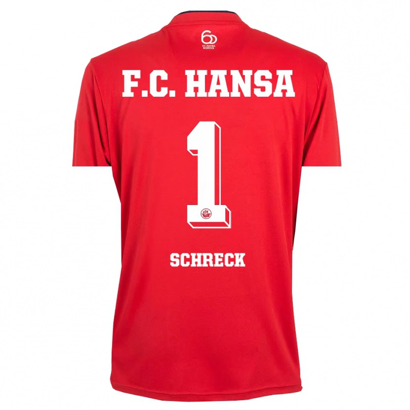 Danxen Heren Til Schreck #1 Rood Wit Keepersshirt 2025/26 T-Shirt