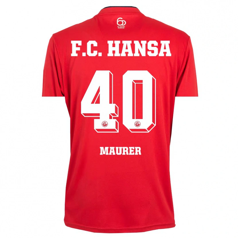 Danxen Heren Erik Maurer #40 Rood Wit Keepersshirt 2025/26 T-Shirt