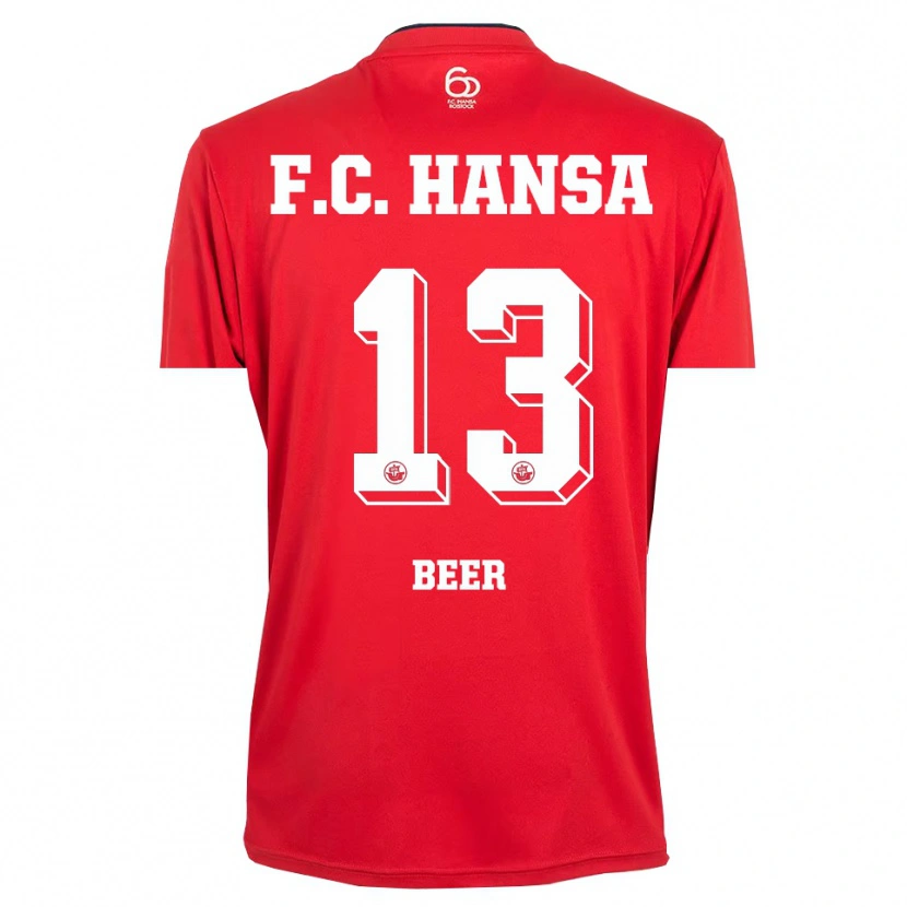 Danxen Heren Darian Beer #13 Rood Wit Keepersshirt 2025/26 T-Shirt