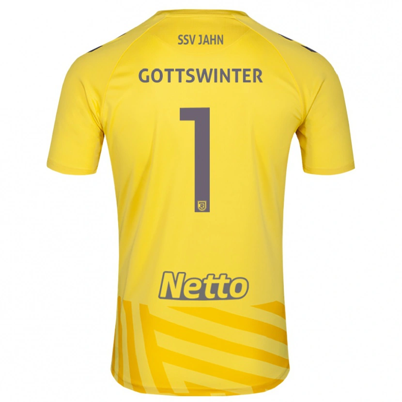 Danxen Heren Florian Gottswinter #1 Geel Grijs Keepersshirt 2025/26 T-Shirt