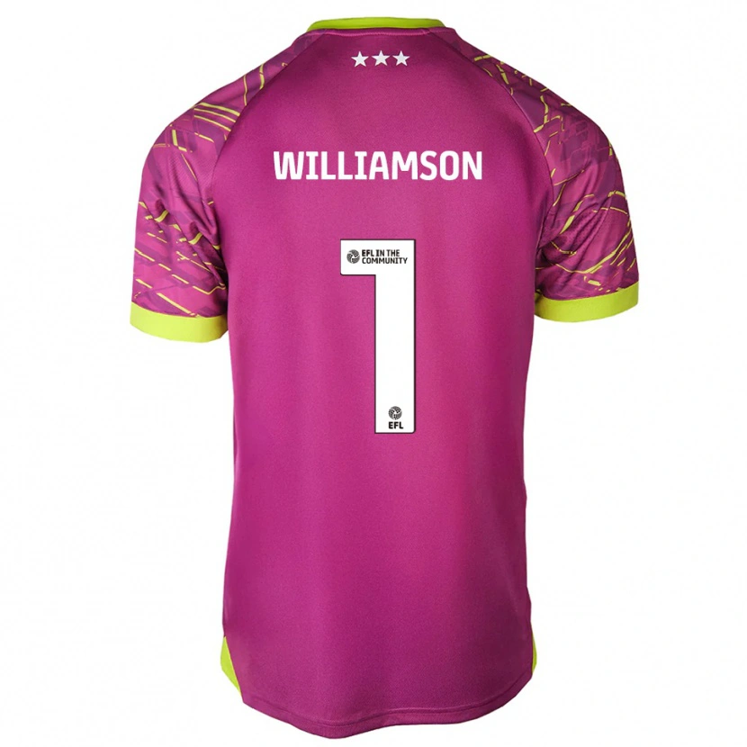 Danxen Heren Woody Williamson #1 Medium Violet Rood Keepersshirt 2025/26 T-Shirt
