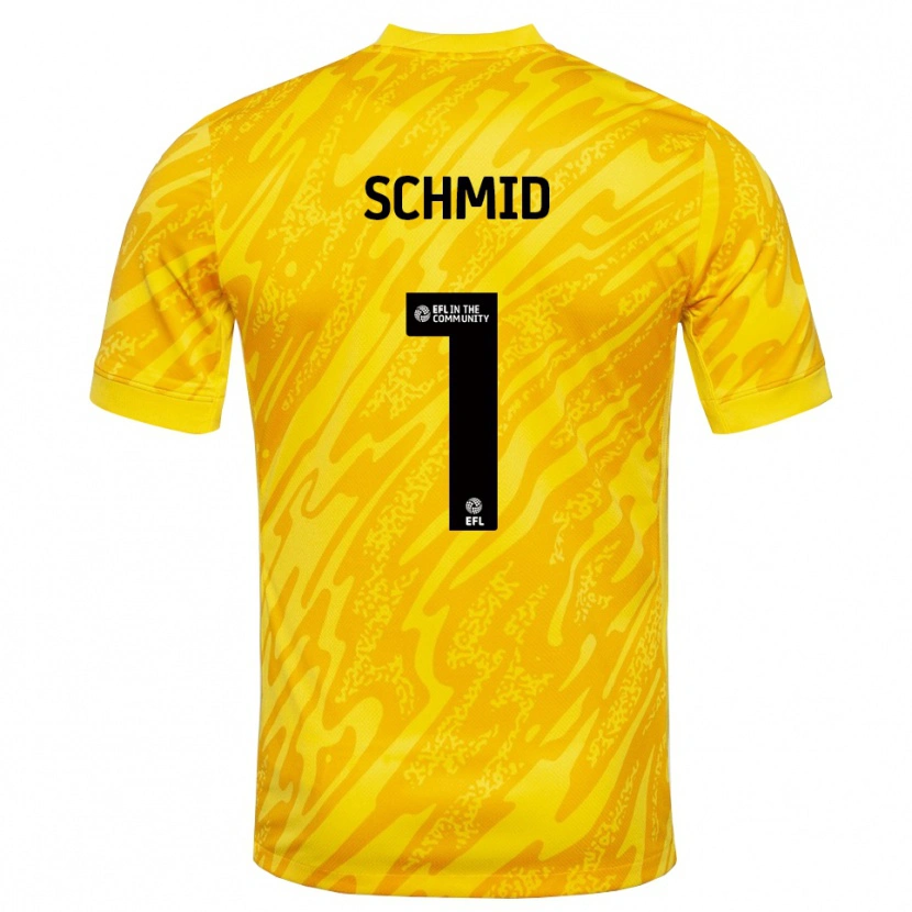 Danxen Heren Nicolas Schmid #1 Geel Zwart Keepersshirt 2025/26 T-Shirt