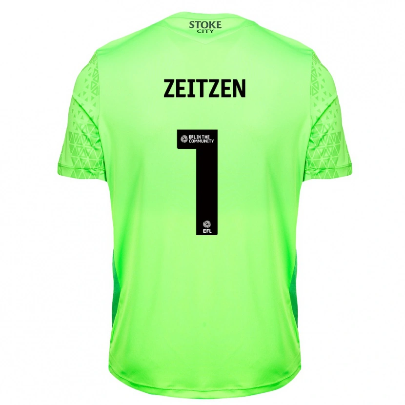 Danxen Heren Michael Zeitzen #1 Groen Zwart Keepersshirt 2025/26 T-Shirt
