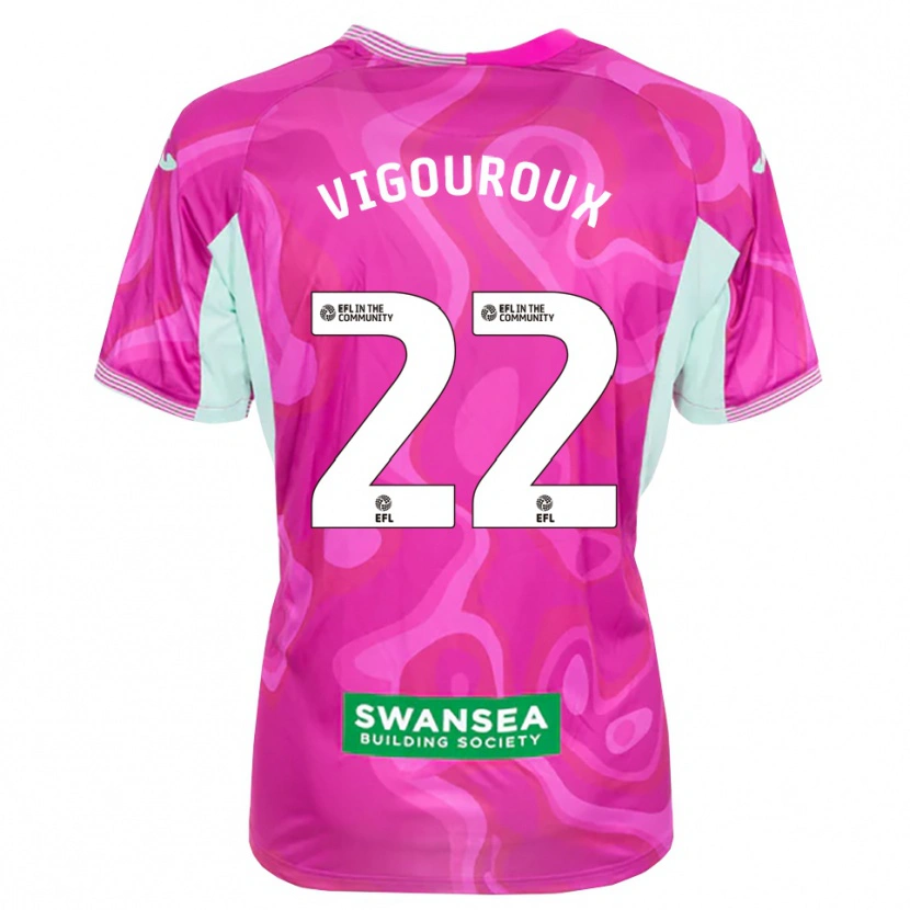 Danxen Heren Lawrence Vigouroux #22 Magenta Wit Keepersshirt 2025/26 T-Shirt