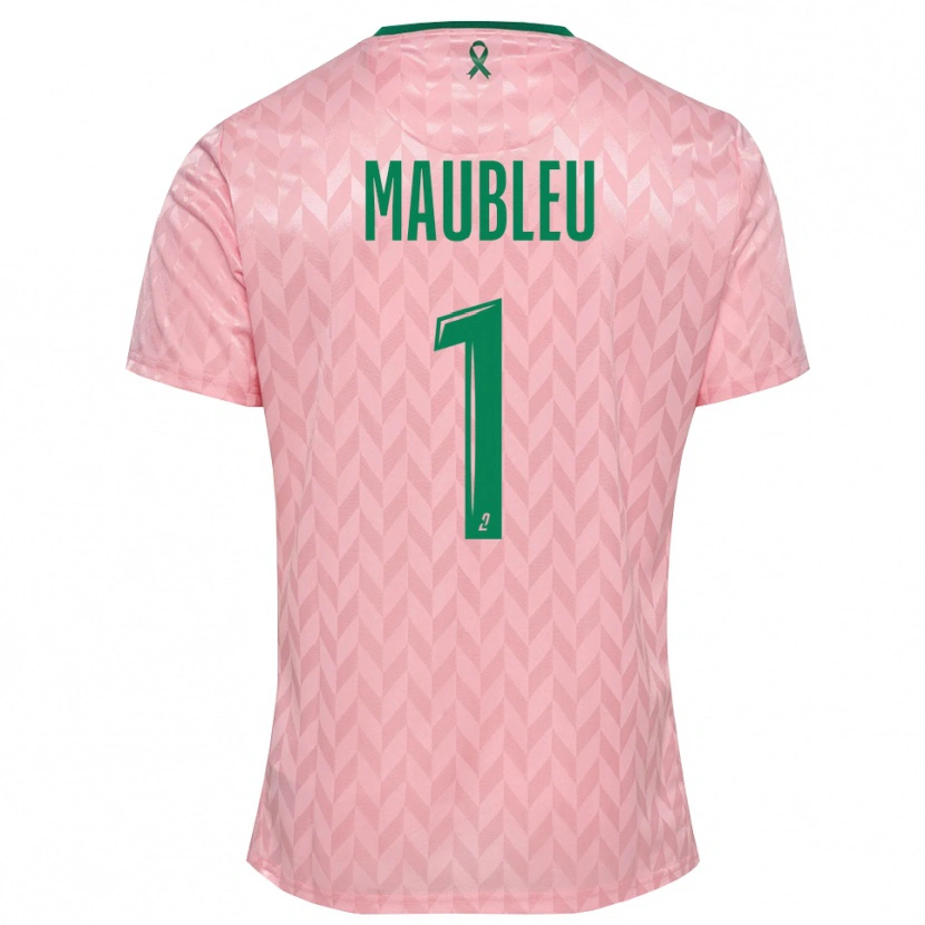 Danxen Heren Brice Maubleu #1 Roze Groen Keepersshirt 2025/26 T-Shirt