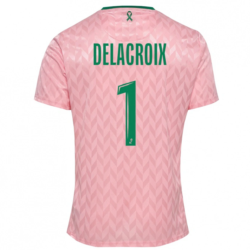 Danxen Heren Noa Delacroix #1 Roze Groen Keepersshirt 2025/26 T-Shirt