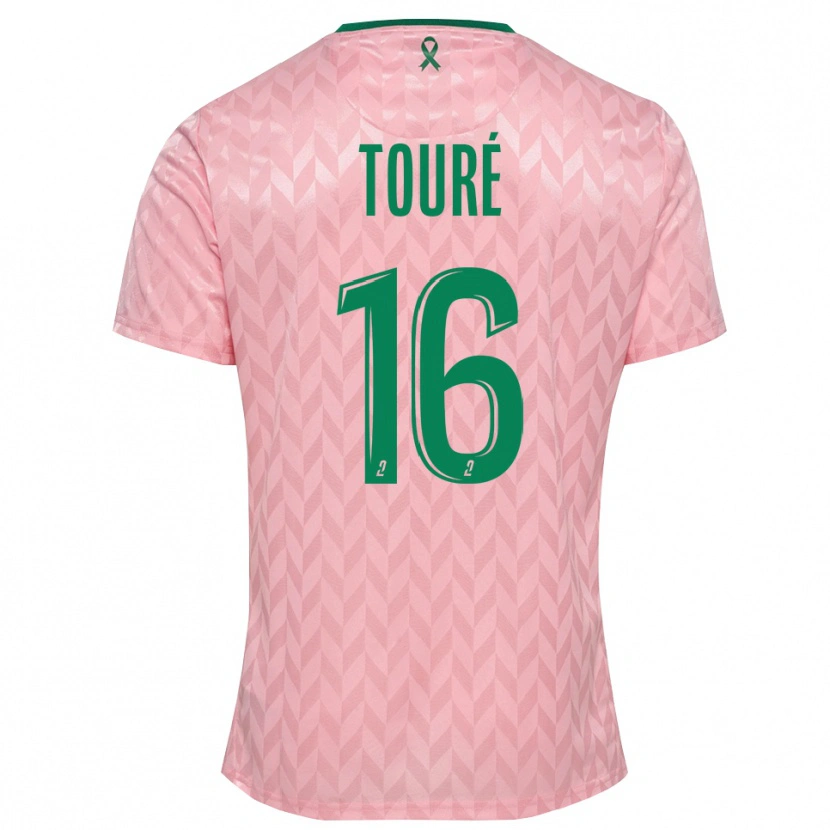 Danxen Heren Issiaka Touré #16 Roze Groen Keepersshirt 2025/26 T-Shirt