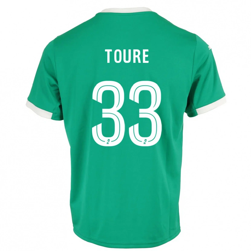 Danxen Heren Almami Touré #33 Groen Wit Keepersshirt 2025/26 T-Shirt