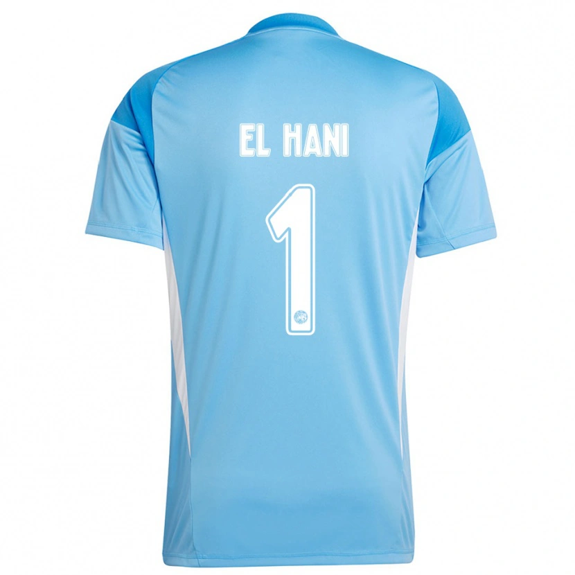 Danxen Heren Aymean el Hani #1 Lichtblauw Wit Keepersshirt 2025/26 T-Shirt