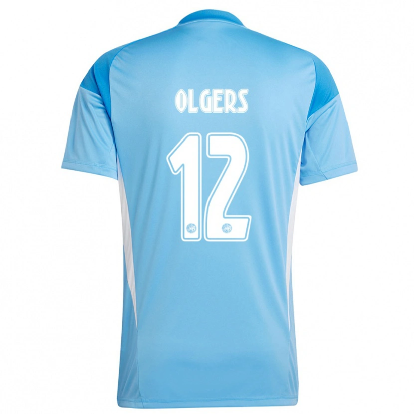 Danxen Heren Guus Olgers #12 Lichtblauw Wit Keepersshirt 2025/26 T-Shirt