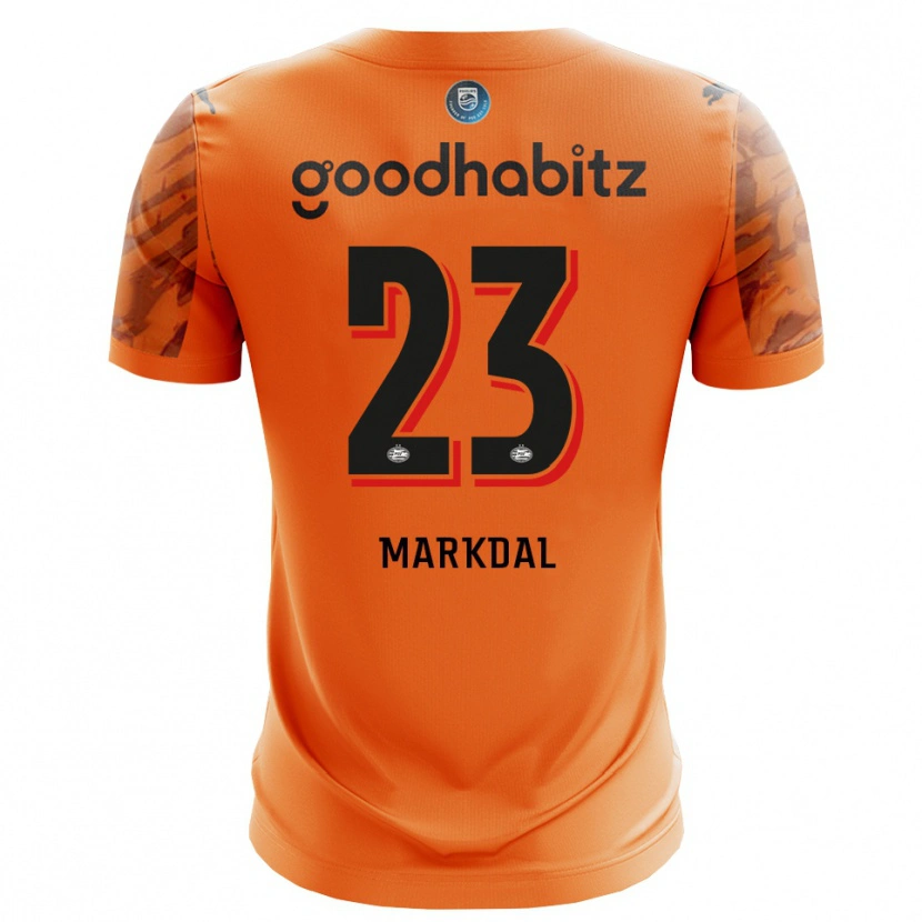 Danxen Heren Mikkel Markdal #23 Oranje Zwart Keepersshirt 2025/26 T-Shirt