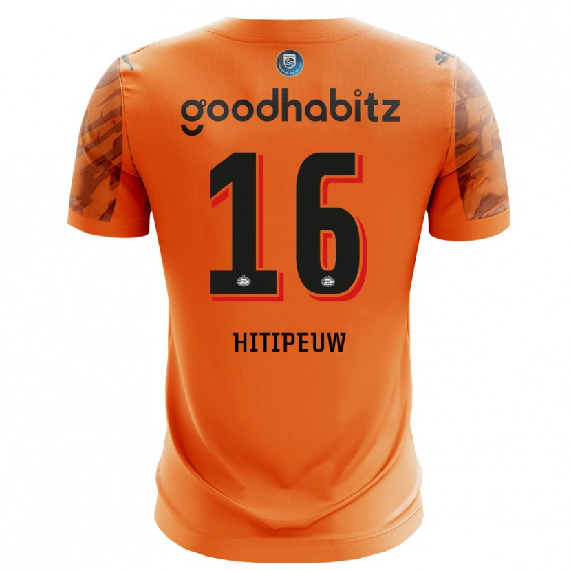 Danxen Heren Thaliro Hitipeuw #16 Oranje Zwart Keepersshirt 2025/26 T-Shirt