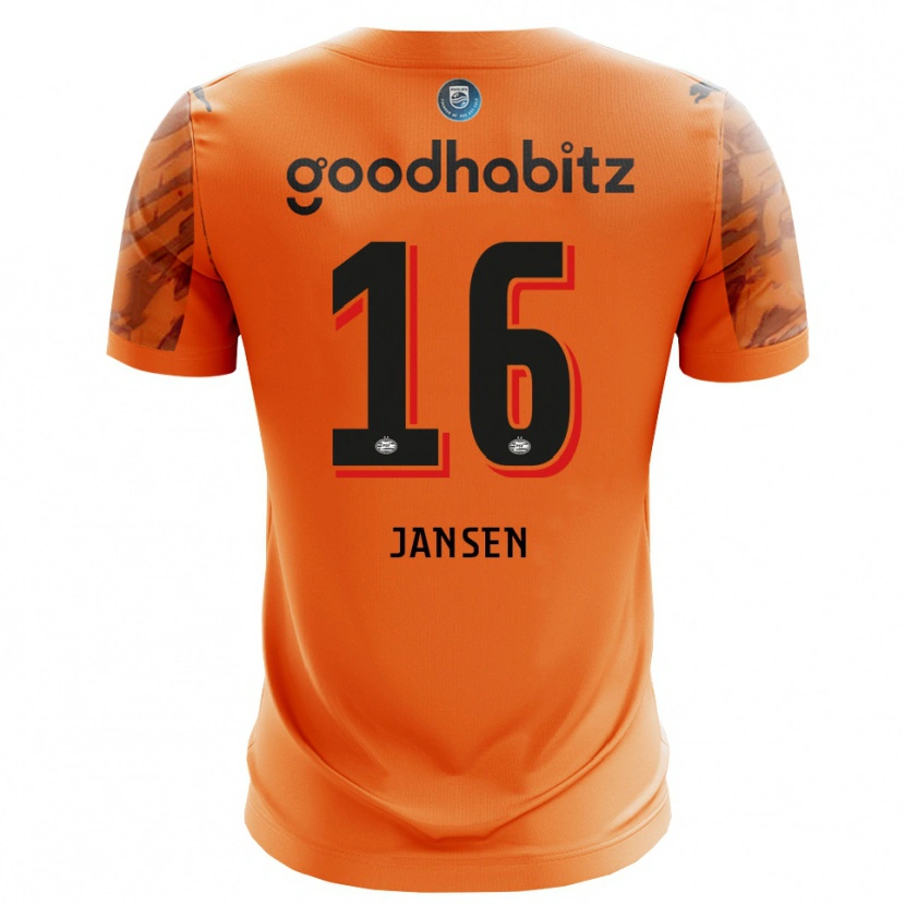 Danxen Heren Sem Jansen #16 Oranje Zwart Keepersshirt 2025/26 T-Shirt