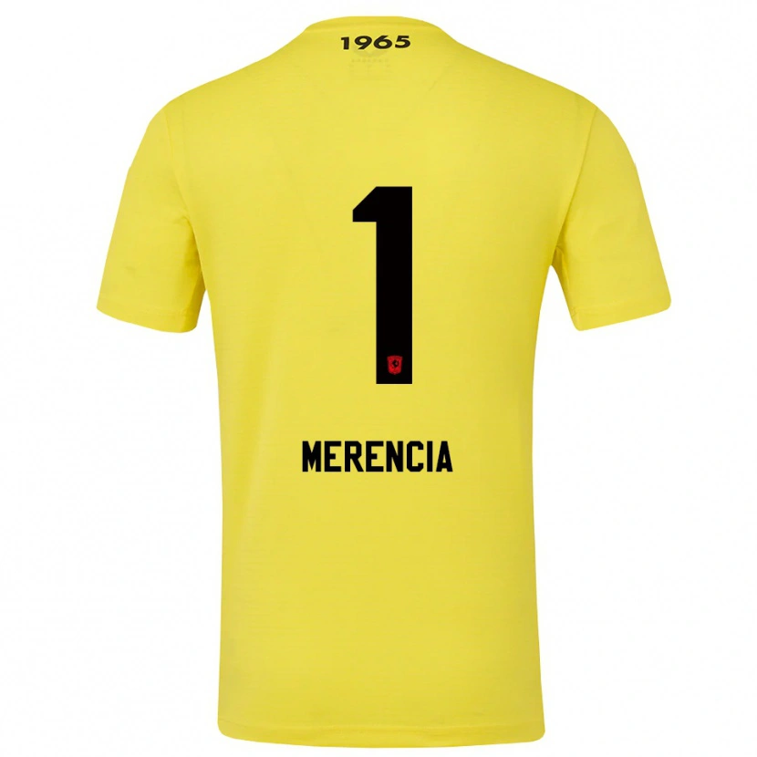 Danxen Heren Leandro Merencia #1 Geel Zwart Keepersshirt 2025/26 T-Shirt