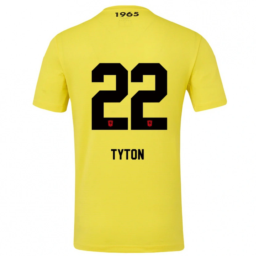 Danxen Heren Przemyslaw Tyton #22 Geel Zwart Keepersshirt 2025/26 T-Shirt