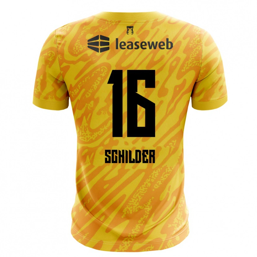 Danxen Heren Koen Schilder #16 Oranje Geel Zwart Keepersshirt 2025/26 T-Shirt