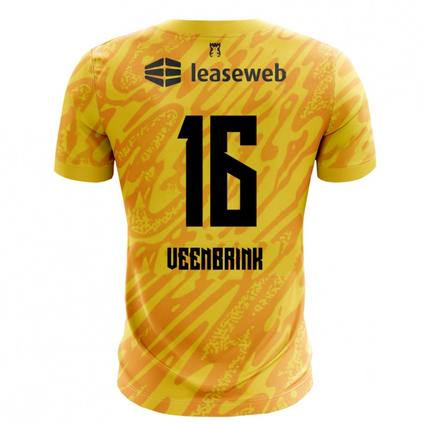 Danxen Heren Jayden Veenbrink #16 Oranje Geel Zwart Keepersshirt 2025/26 T-Shirt