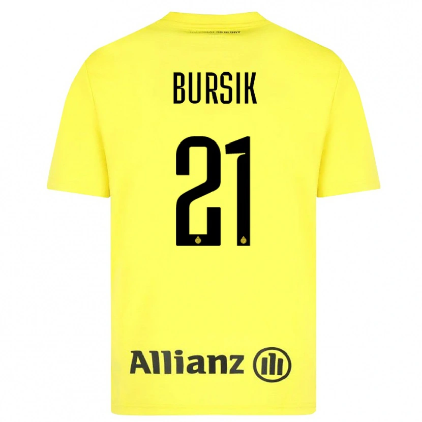 Danxen Heren Josef Bursik #21 Geel Zwart Keepersshirt 2025/26 T-Shirt