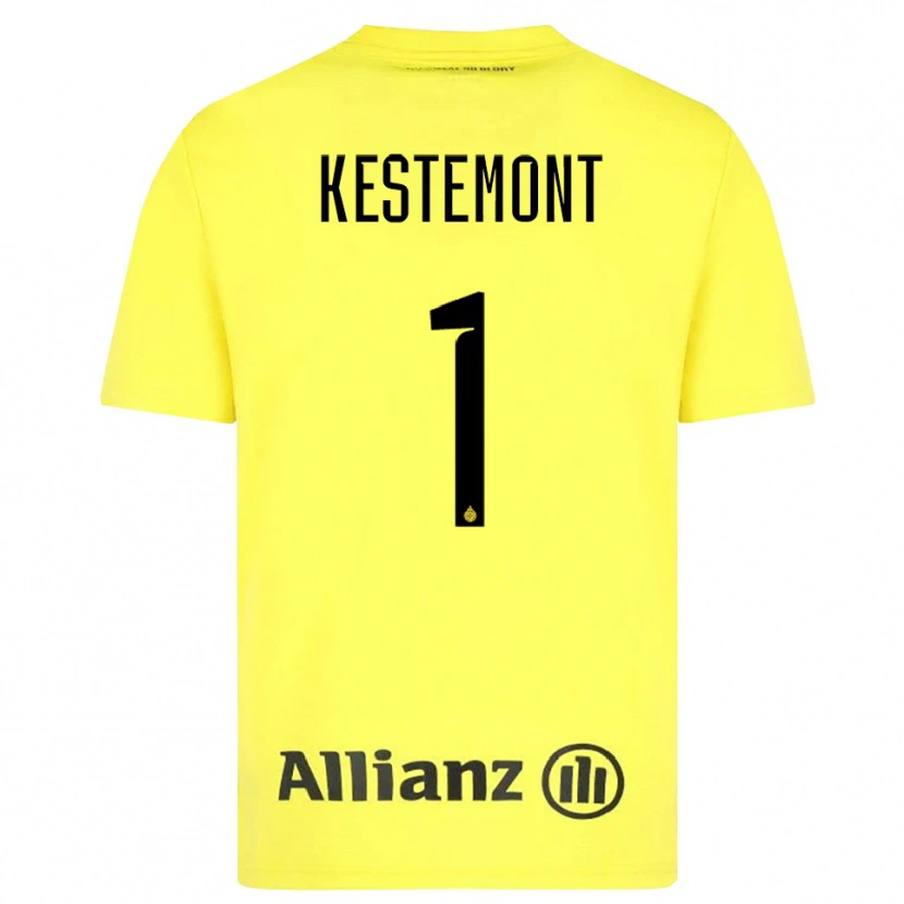 Danxen Heren Thibeau Kestemont #1 Geel Zwart Keepersshirt 2025/26 T-Shirt