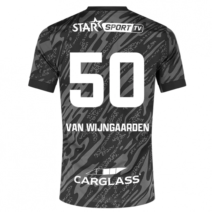 Danxen Heren Maren Van Wijngaarden #50 Donkergrijs Zwart Keepersshirt 2025/26 T-Shirt