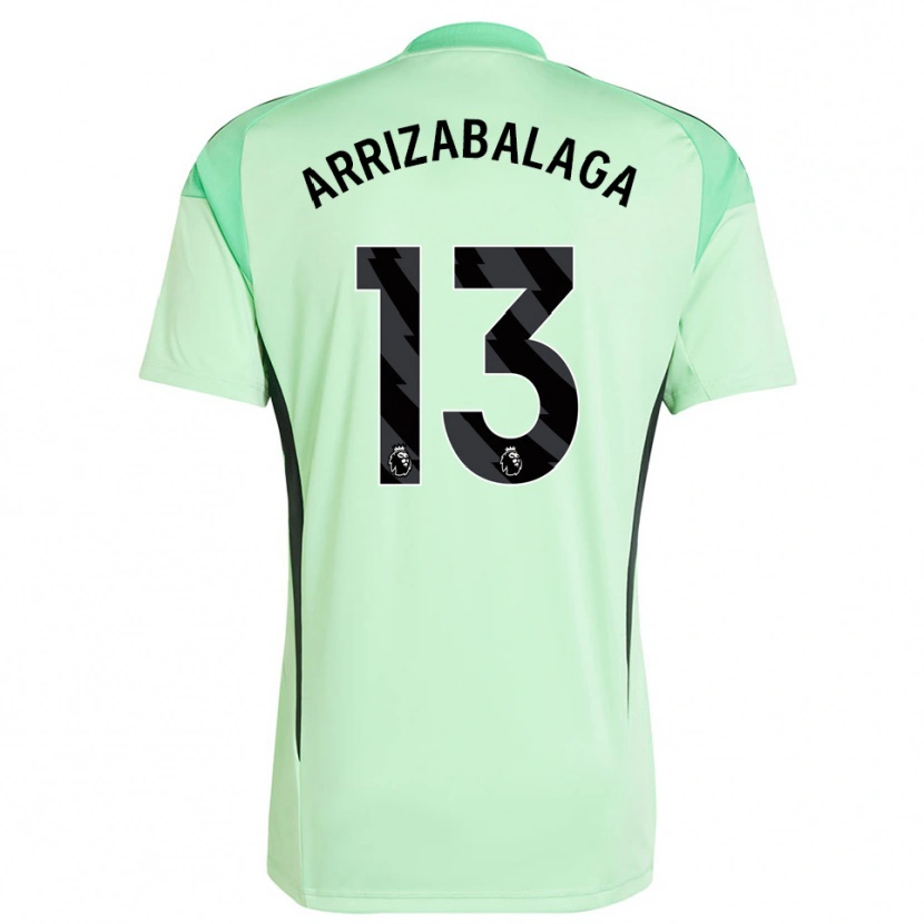 Danxen Heren Kepa Arrizabalaga #13 Lichtgroen Zwart Keepersshirt 2025/26 T-Shirt