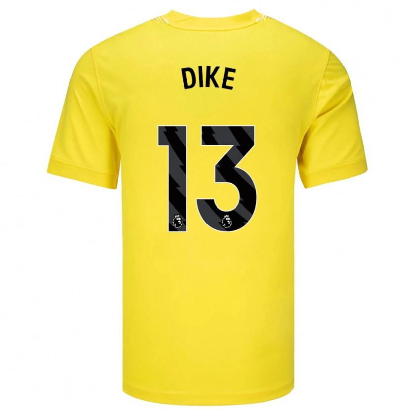 Danxen Heren Michael Dike #13 Geel Zwart Keepersshirt 2025/26 T-Shirt