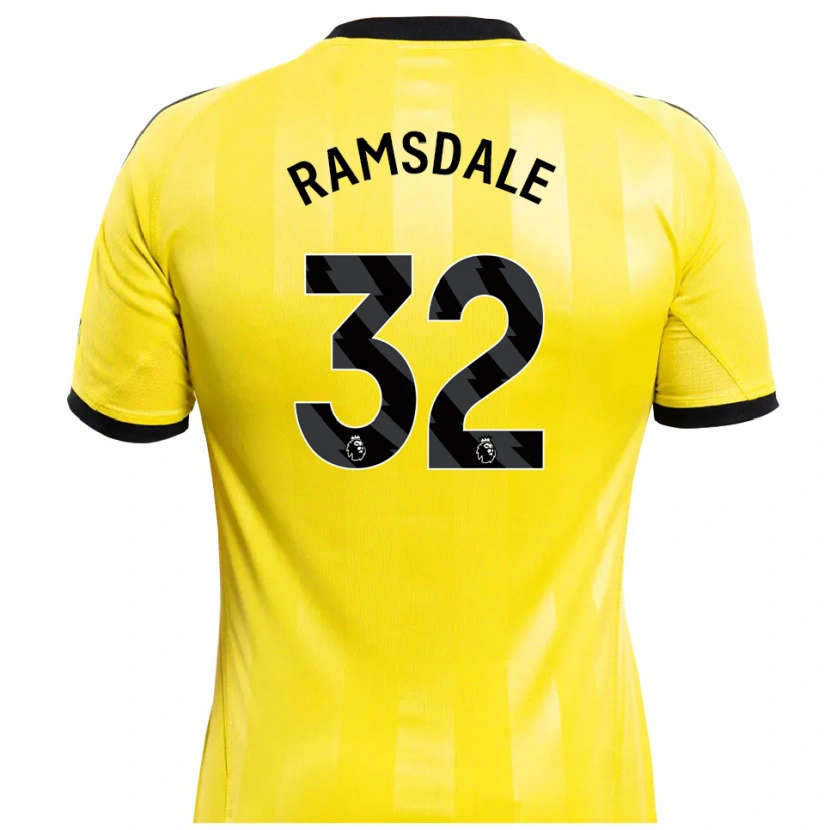 Danxen Heren Aaron Ramsdale #32 Geel Zwart Keepersshirt 2025/26 T-Shirt