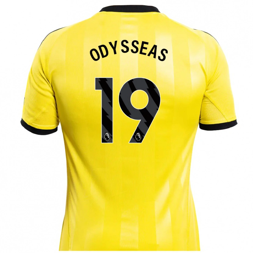 Danxen Heren Odysseas Vlachodimos #19 Geel Zwart Keepersshirt 2025/26 T-Shirt