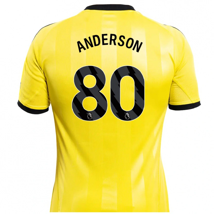 Danxen Heren Will Anderson #80 Geel Zwart Keepersshirt 2025/26 T-Shirt