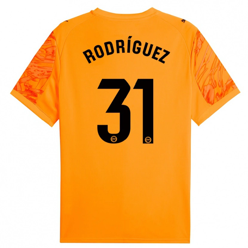 Danxen Heren Adrián Rodríguez #31 Oranje Zwart Keepersshirt 2025/26 T-Shirt