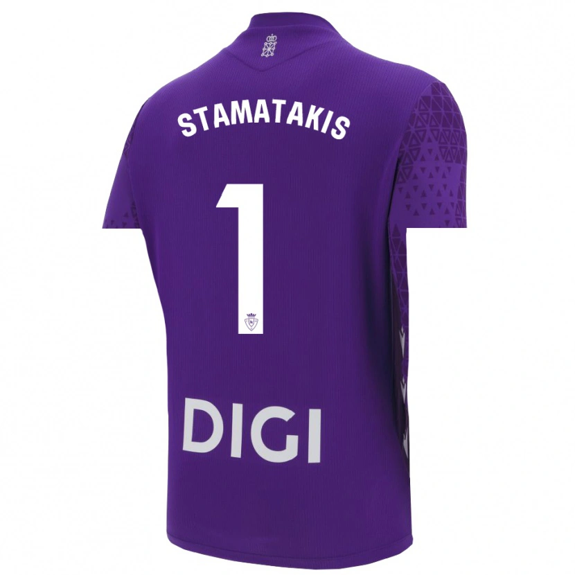 Danxen Heren Dimitrios Stamatakis #1 Paars Wit Keepersshirt 2025/26 T-Shirt